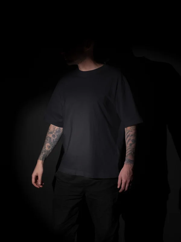 Men’s Black Oversized T-shirt - Image 2