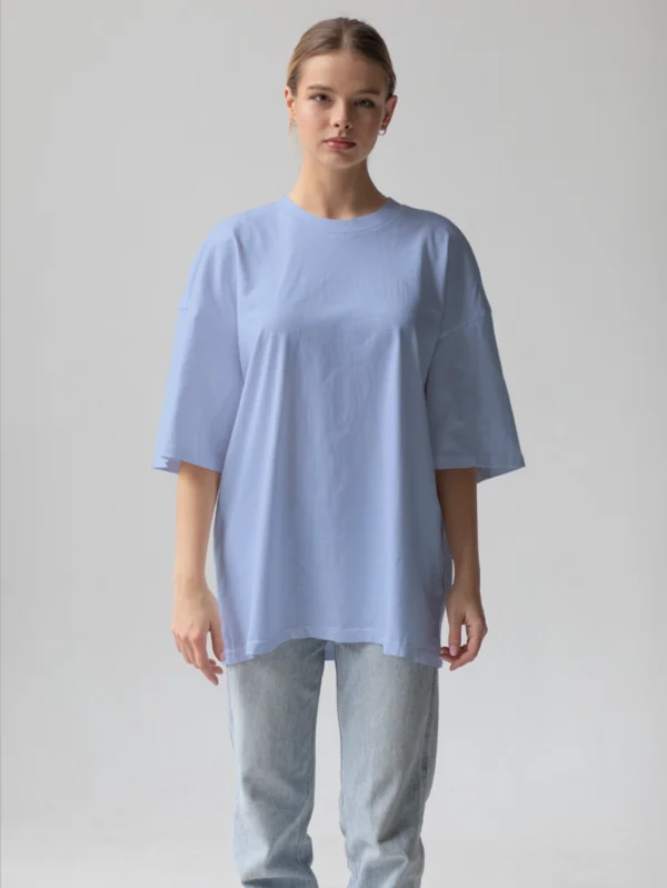 Women’s Baby Blue Oversized T-shirt - Image 3