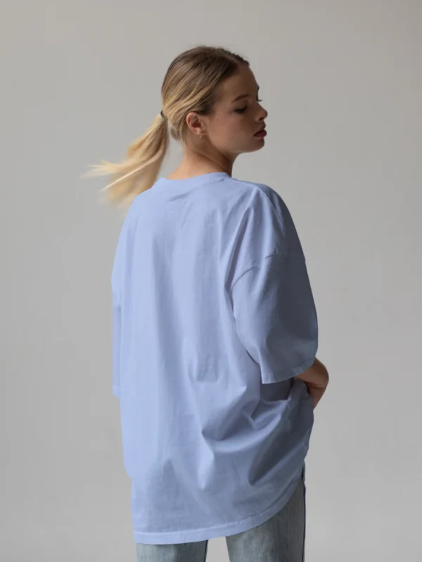 Women’s Baby Blue Oversized T-shirt - Image 2