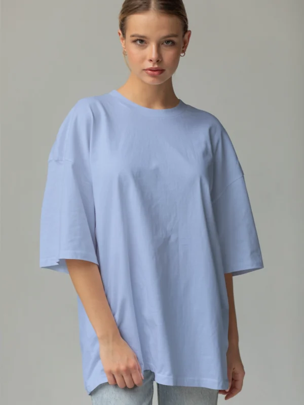 Women’s Baby Blue Oversized T-shirt - Image 1