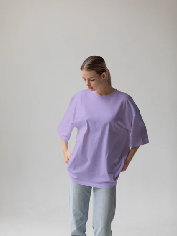 Womens Lavender Oversized T-shirt_01