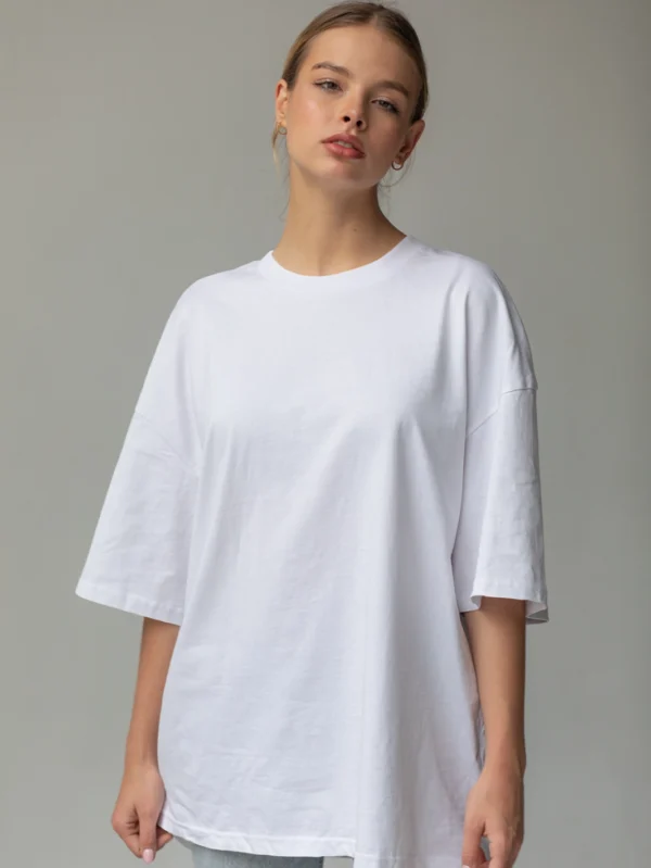 Women’s White Oversized T-shirt - Image 3