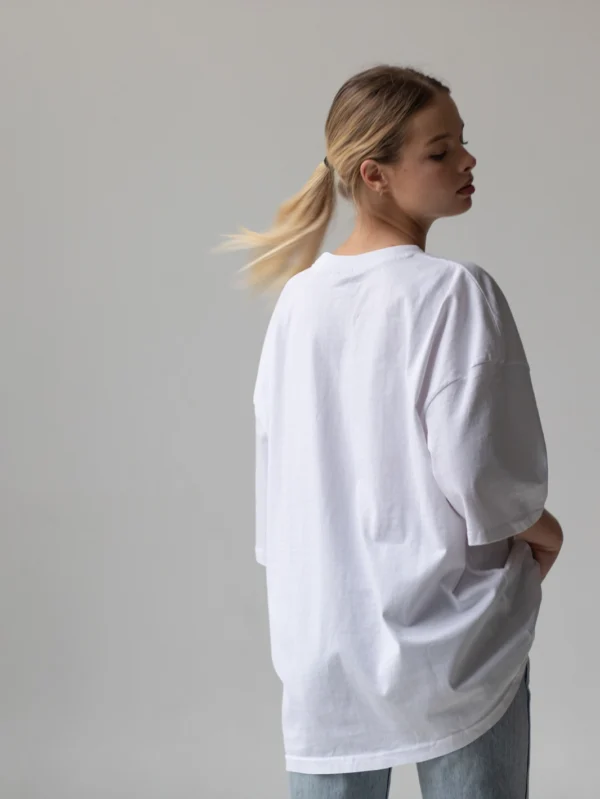 Women’s White Oversized T-shirt - Image 2