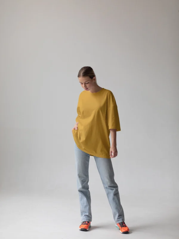 Womens Yellow Oversized T-shirt_01