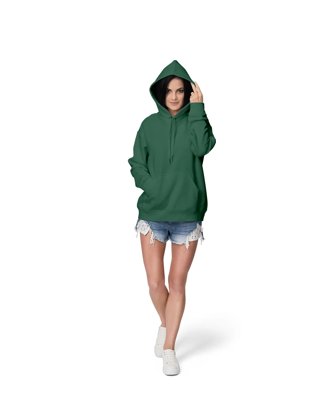 Women’s Solid Green Hoodies