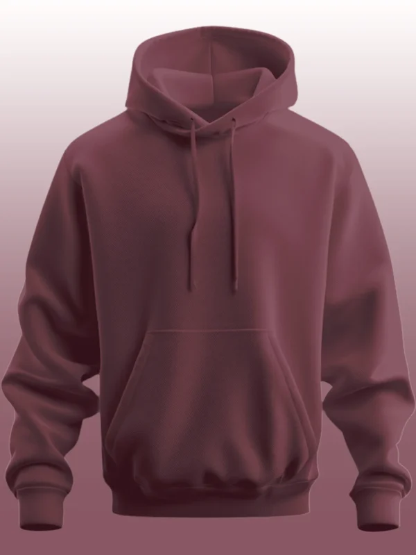 Women’s Solid Maroon Hoodie - Image 1