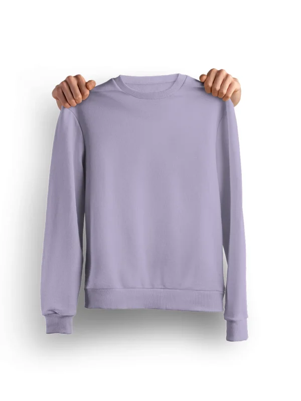Men’s Solid Lavender Sweatshirt - Image 1