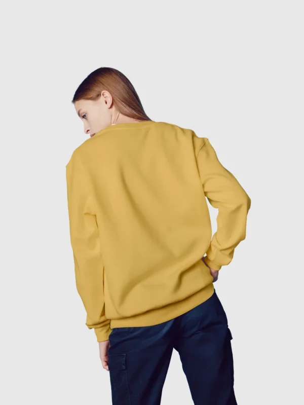 Women’s Solid Yellow Sweatshirt - Image 3