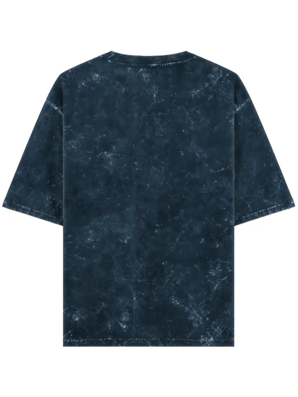 Navy Blue Acid Wash Oversized T-shirt - Image 2