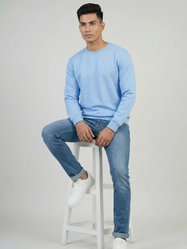 Men’s Baby Blue Sweatshirt - Image 1