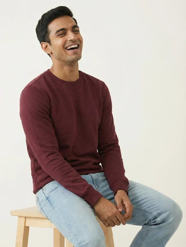 Men’s Maroon Sweatshirt - Image 1