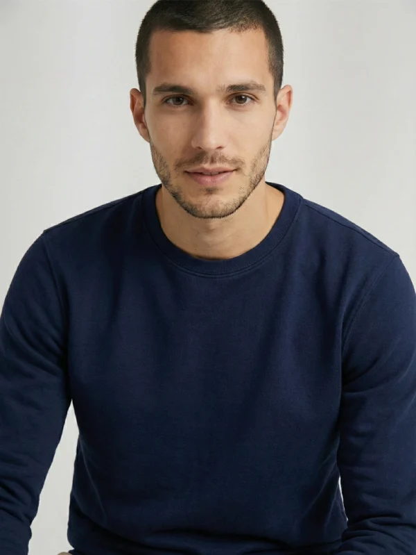 Men’s Navy Blue Sweatshirt - Image 4