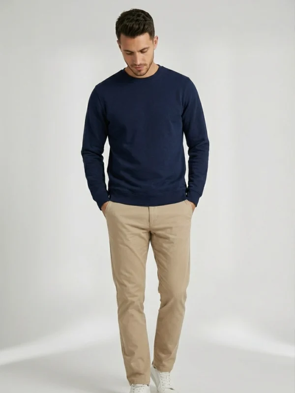 Men’s Navy Blue Sweatshirt - Image 5