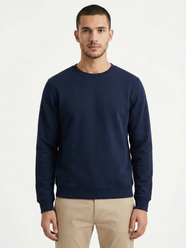 Men’s Navy Blue Sweatshirt - Image 2