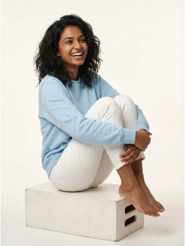 Women’s Baby Blue Sweatshirt - Image 6