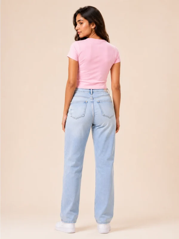 Light Pink Baby Tee For Women - Image 3