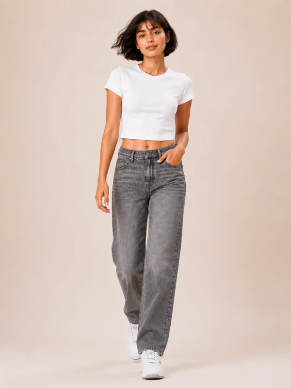 White Baby Tee For Women - Image 1