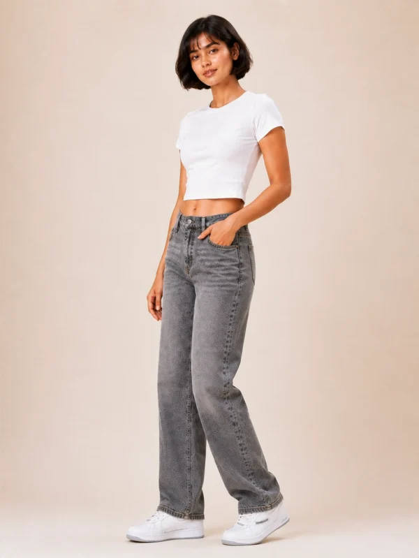 White Baby Tee For Women - Image 2