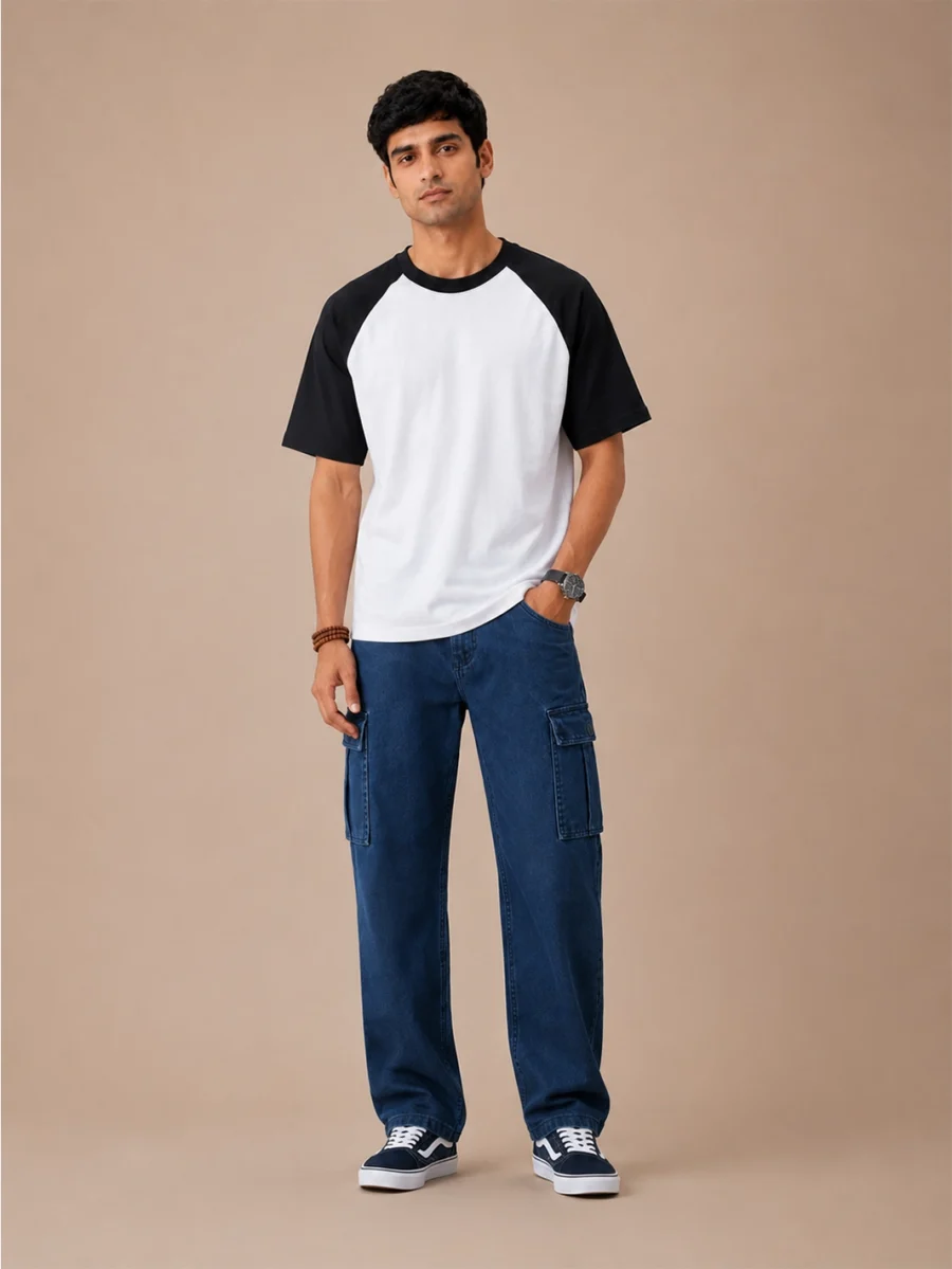 Black White Oversized Raglan T-Shirt_localbuddys_01