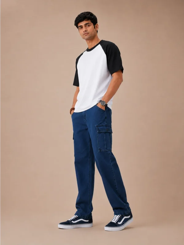 Black White Oversized Raglan T-Shirt - Image 5
