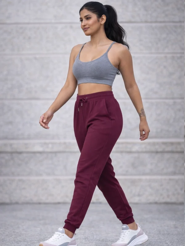 Women's Maroon Joggers - Image 5