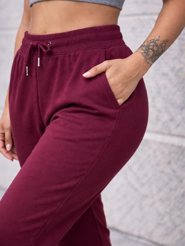 Women's Maroon Joggers - Image 6