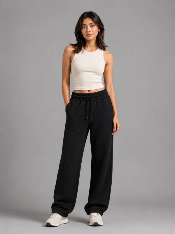 Women’s Black Sweatpants - Image 1