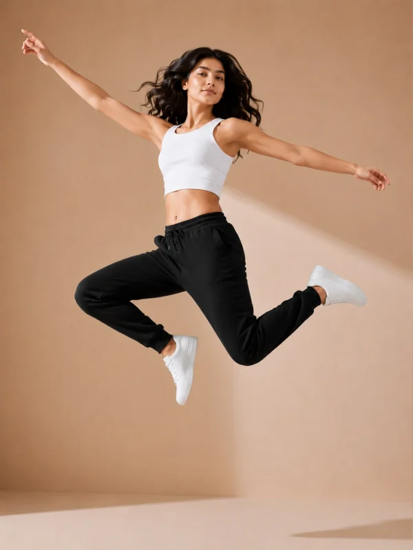 Women's Black Joggers - Image 4