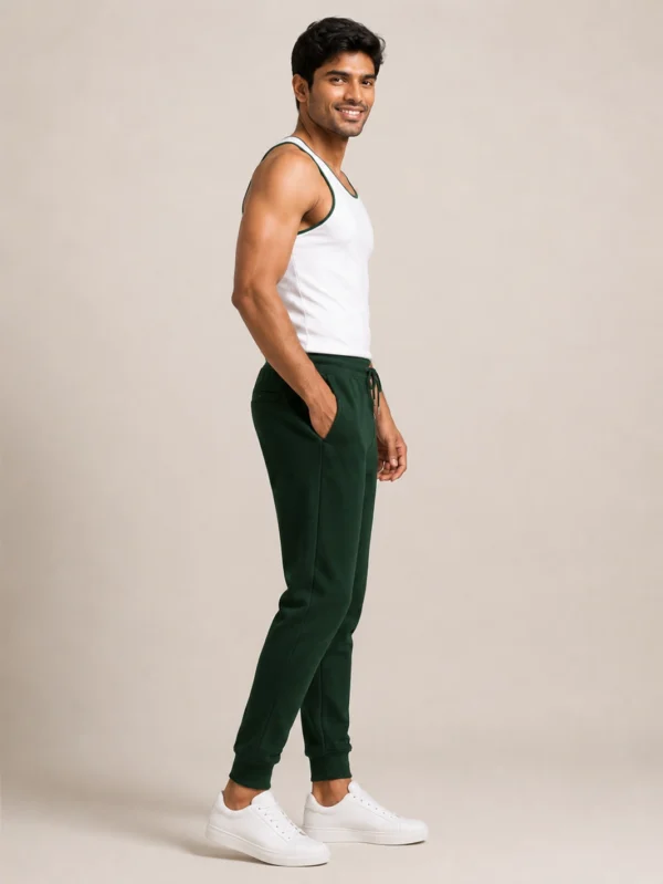 Men's Green Joggers - Image 2