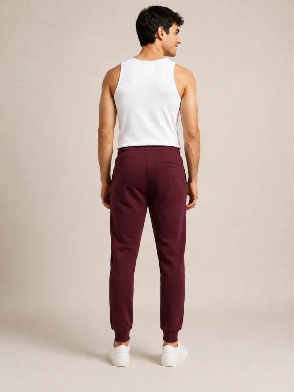 Men's Maroon Joggers - Image 3