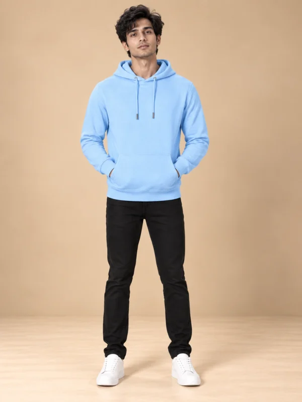 Men’s Baby Blue Hoodie - Image 1
