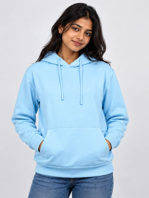 Women’s Baby Blue Hoodie - Image 1