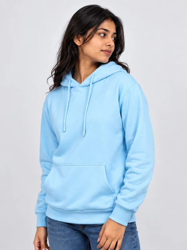 Women’s Baby Blue Hoodie - Image 2