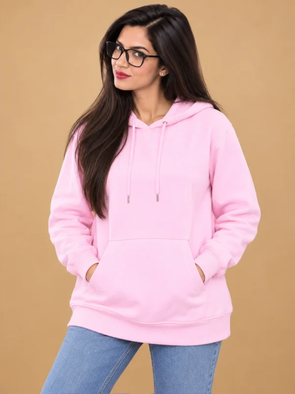 Women’s Baby Pink Hoodie - Image 3