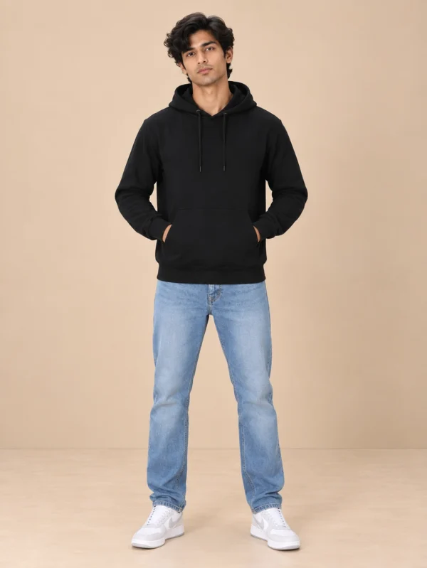 Men’s Black Hoodie - Image 1