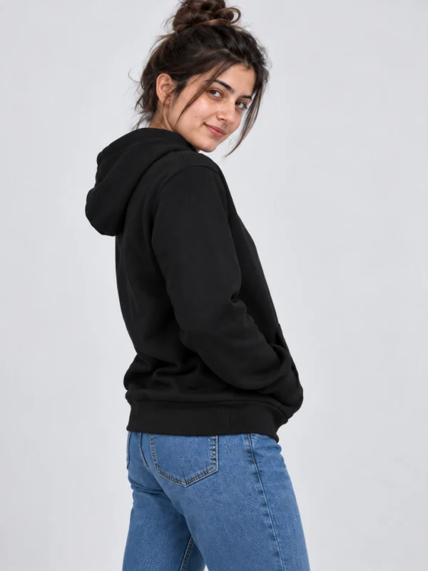Women’s Black Hoodie - Image 2