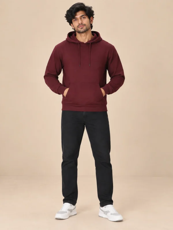 Men’s Maroon Hoodie - Image 1