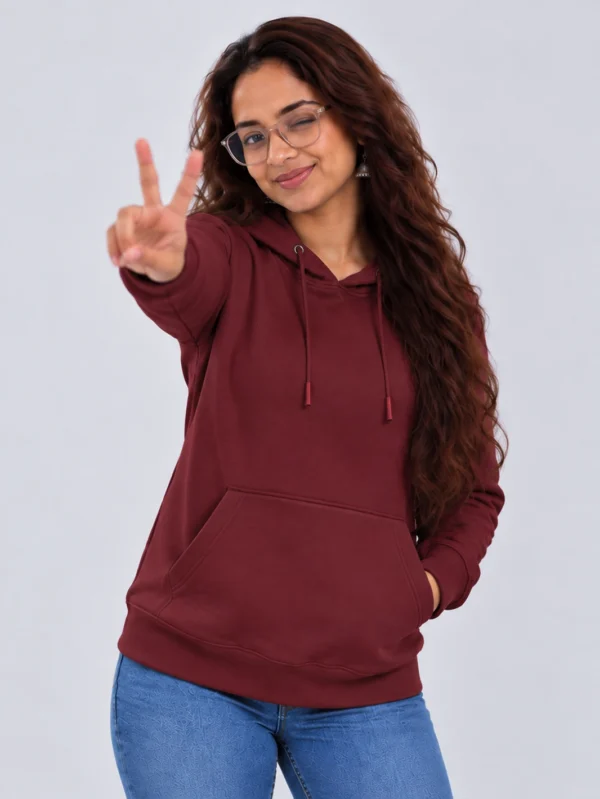Women’s Maroon Hoodie - Image 4