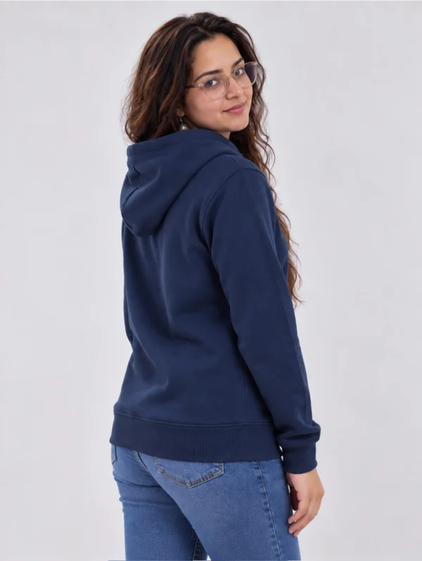 Women’s Navy Blue Hoodie - Image 3