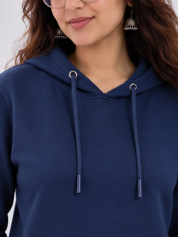 Women’s Navy Blue Hoodie - Image 4