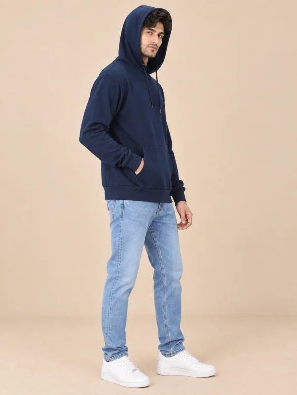 Men’s Navy Blue Hoodie - Image 4