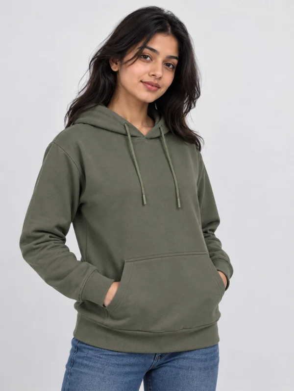 Women’s Olive Hoodie - Image 1
