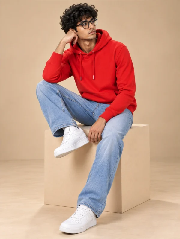 Men’s Red Hoodie - Image 1