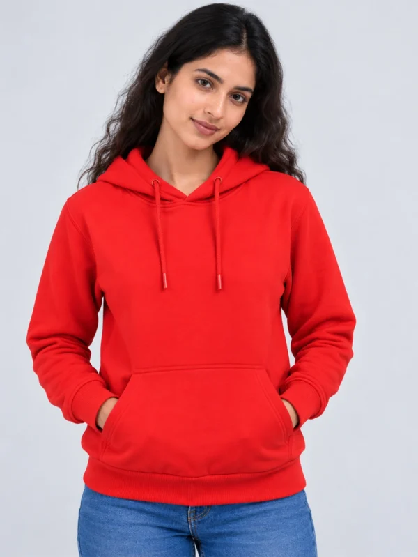 Women’s Red Hoodie - Image 1