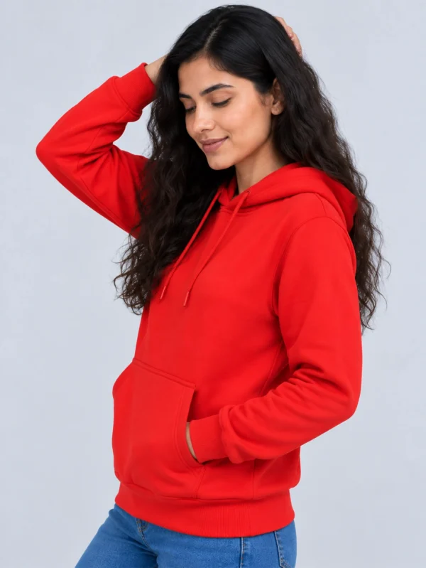 Women’s Red Hoodie - Image 3