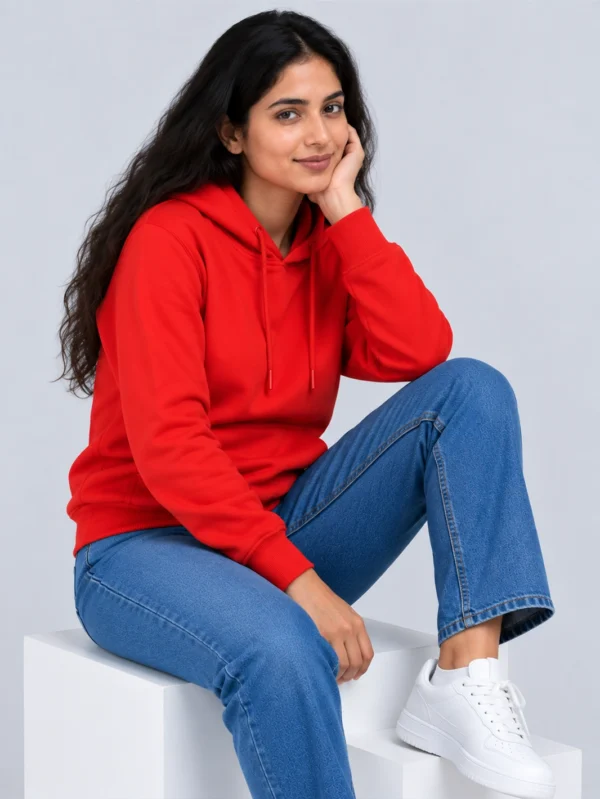 Women’s Red Hoodie - Image 5