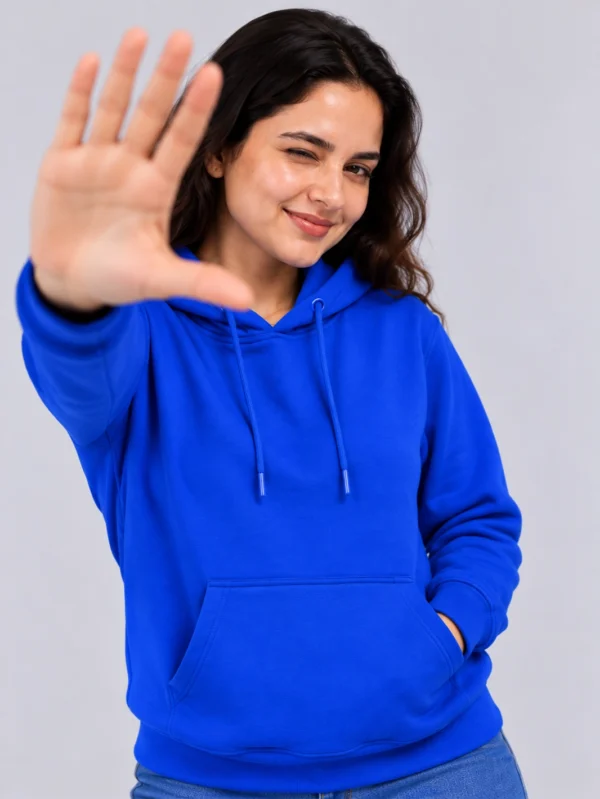 Women’s Royal Blue Hoodie - Image 4
