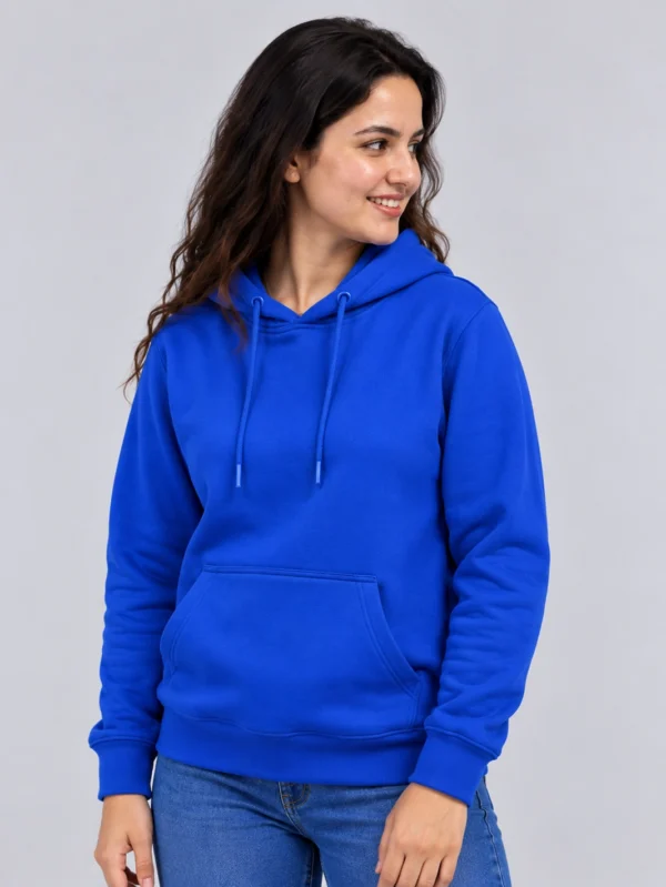 Women’s Royal Blue Hoodie - Image 1
