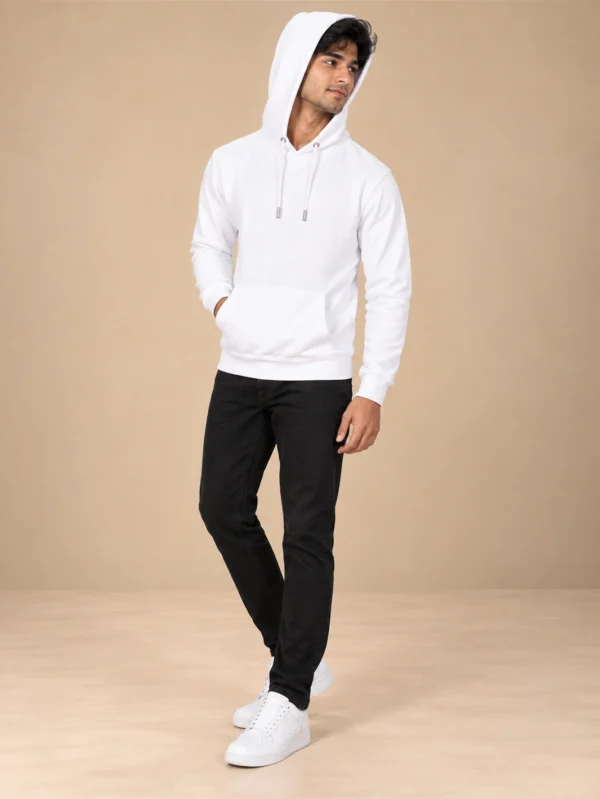 Men’s White Hoodie - Image 2