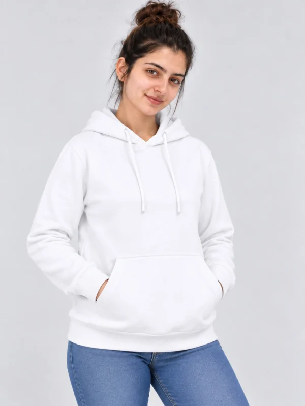 Women’s White Hoodie - Image 1